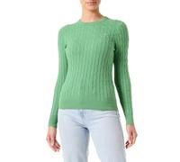 Gant Pull à col en C en Coton Extensible, pour Femme, Jaune Vanille, M