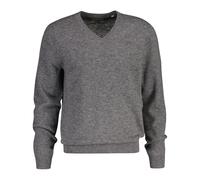 Gant Pull à col en V Extra Fin pour Femme, Gris foncé mélangé, L