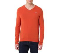 Gant Pull à col en V Extra Fin pour Femme, Orange Profond., M