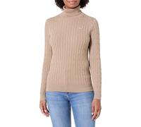 Gant Pull à col roulé en Coton Stretch pour Femme (1 pièce), Taupe/Beige, M