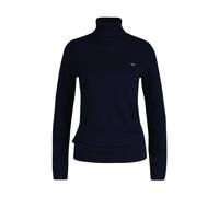 Gant - Pull à col roulé en laine d'agneau bleue - Femme - Pulls - Bleu - Taille: XL
