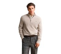 Pull demi-zip en maille gaufrÃ©e Gant Marron 2XL