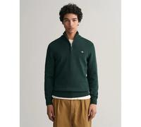 Gant Sweat-Shirt décontracté en Coton pour Homme avec Demi-Fermeture éclair, Noir, Tartan Green, XL