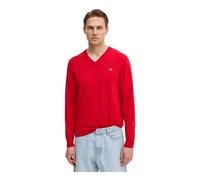Gant - Pull Col en V Classique en Coton - Homme - Pulls - Rouge - Taille: M