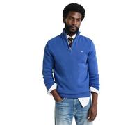 GANT Pull décontracté en Coton Semi-zippé pour Homme, Bleu Vif, XXL