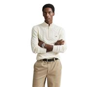 GANT Pull en Coton avec Demi-Fermeture éclair pour Homme, crème, L