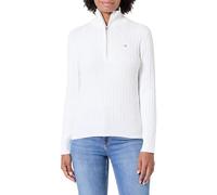 Gant Pull en Coton Stretch pour Femme avec Demi-Fermeture éclair, Coquille d'œuf, L