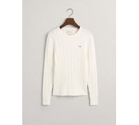 Gant Pull en maille torsadée de coton stretch crème XXL (FR 54-56)