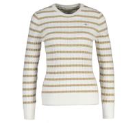 Gant Pull En Tricot Pour Femme, Rayé - Stretch Cotton Cable Stripe C-Neck