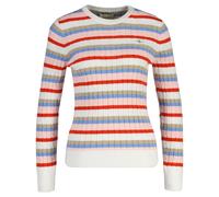 Gant Pull En Tricot Pour Femme, Rayé - Stretch Cotton Cable Stripe C-Neck
