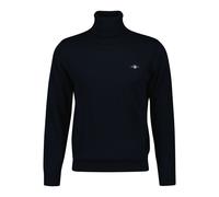 GANT Pull Homme Coton CLASSIC Rollkragen Col Roulé, Maille, Noir Bleu Gris