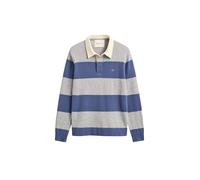 Polo manches longues Ã rayures large en laine d'agneau Gant Rugger Gris L