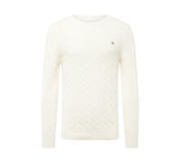 GANT Pull Cotton Cable col en C Crème Taille M Homme