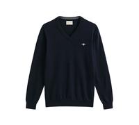 Gant - Pull ras du cou classique en coton - Homme - Sweatshirts et sweats à capuche - Bleu - Taille: M