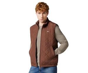 GANT Quilted Windcheater Vest Gilet, Mahogou Marron, XXL Hommes
