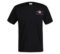 Gant Reg Archive Shield EMB SS T-Shirt, Noir, M Homme