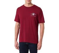 GANT Reg Archive Shield EMB SS T-Shirt, Rouge, L Hommes