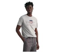 GANT Reg Archive Shield SS T-Shirt pour Homme, Gris, XL