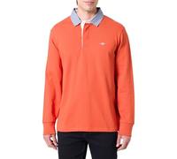 GANT Reg Chambray Heavy Rugger Polo, Orange Profond, XXL Hommes