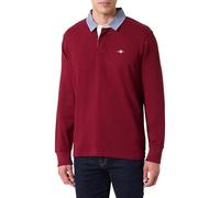 GANT Reg Chambray Heavy Rugger Polo, Rouge, XL Hommes