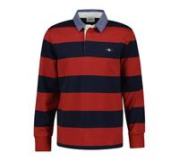 GANT Reg Chambray Stripe Heavy Rugger T-Shirt, Iron Red, XL Hommes