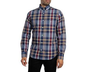 GANT REG Classic Poplin Check, Bleu, L