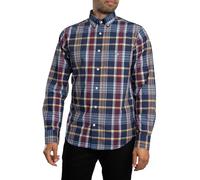GANT Reg Classic Poplin Check Chemise, Bleu, XXL Hommes