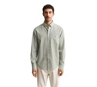 Gant Reg Classic Poplin Stripe Shirt Chemise, Herb Green, M Homme