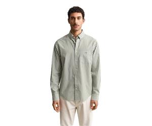 Gant Reg Classic Poplin Stripe Shirt Chemise, Herb Green, M Homme