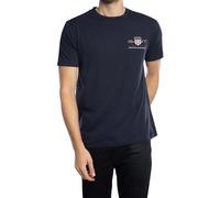 GANT REG EMB SS Shirt À Manches Courtes Archive Shield Regular, Evening Blue, XL Homme