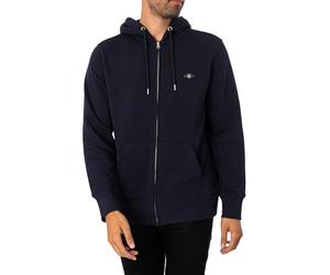 GANT REG Full Zip Hoodie Sweat À Capuche Zippé Shield Regular, Evening Blue, 5XL Homme