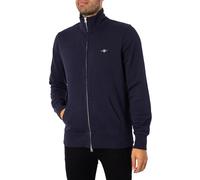 GANT REG Full Zip Sweat Sweatshirt Zippé Shield Regular, Evening Blue, M Homme