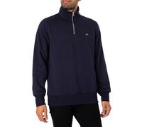 GANT REG Half Sweat Sweatshirt À Demi-Zip Shield Regular, Evening Blue, XL Homme