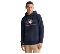 GANT REG Hoodie Sweat À Capuche Archive Shield Regular, Evening Blue, M Homme