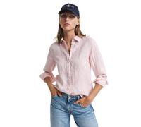 GANT Reg Linen Striped Shirt Blouse, Géranium Rose, 36 Femmes