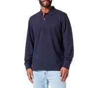 GANT REG LS Rugger À Manches Longues en Piqué Contrasté Regular, Evening Blue, L Homme