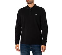 GANT Rugger REG LS à manches longues en piqué Shield Regular Noir M Homme