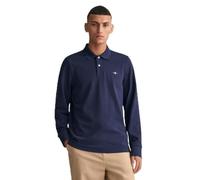 GANT REG LS Rugger À Manches Longues en Piqué Shield Regular, Evening Blue, M Homme