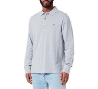 Gant REG LS Rugger À Manches Longues en Piqué Shield Regular, Grey Melange, XL Homme
