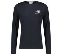 GANT Reg Medium Archive Shield Ls T T-Shirt, Noir, S Homme