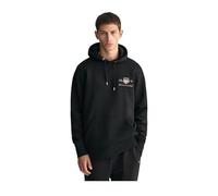 GANT Reg Medium Archive Shield Sweat à Capuche pour Homme, Noir, M