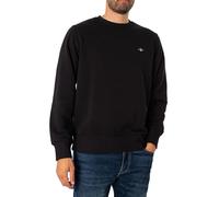 GANT REG Neck Sweat Pull Ras-du-Cou Shield Regular, Black, XL Homme
