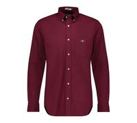 GANT Reg Poplin Banker T-Shirt Chemise, Bordeaux, L Hommes