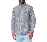 GANT REG Poplin Gingham Shirt Chemise Vichy en Popeline Regular, Black, XL Homme