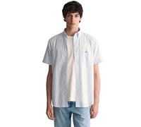 GANT REG Poplin Gingham SS Shirt Chemise À Manches Courtes Vichy en Popeline Regular, Light Blue, XXL Homme