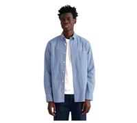 GANT Reg Poplin Gingham T-Shirt Chemise, College Blue, XXL Homme