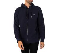 GANT Sweat à capuche zippé REG Shield Regular – Evening Blue, L Homme
