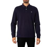 Gant Reg Shield Ls Pique Rugger Polo, Bleu Nuit, XXL Homme