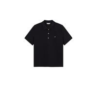 GANT Reg Shield Polo T-Shirt Femme Coton Piqué Noir Col Boutons