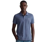GANT REG Shield SS Pique Polo, Dark JEANSBLUE Melange, M Homme